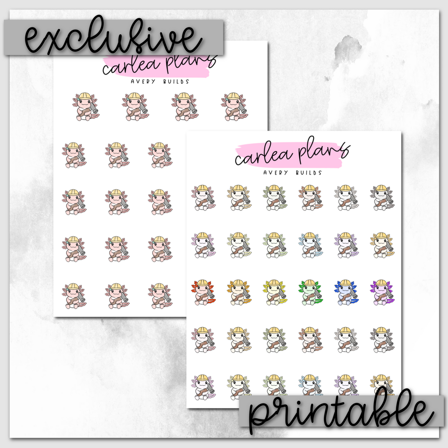 Avery Builds Icons | Printable Characters