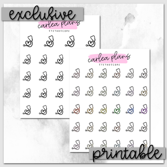 Stethoscope Icons | Printable Icons