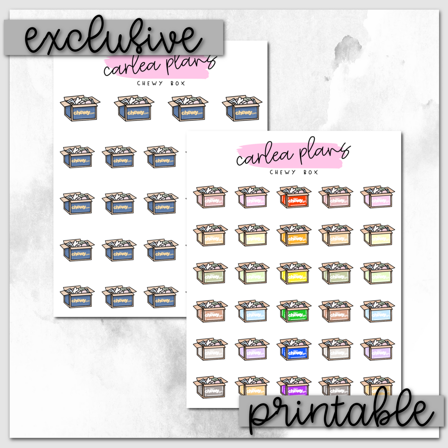 Chewy Box Icons | Printable Icons