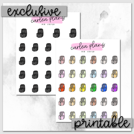 Air Fryer Icons | Printable Icons