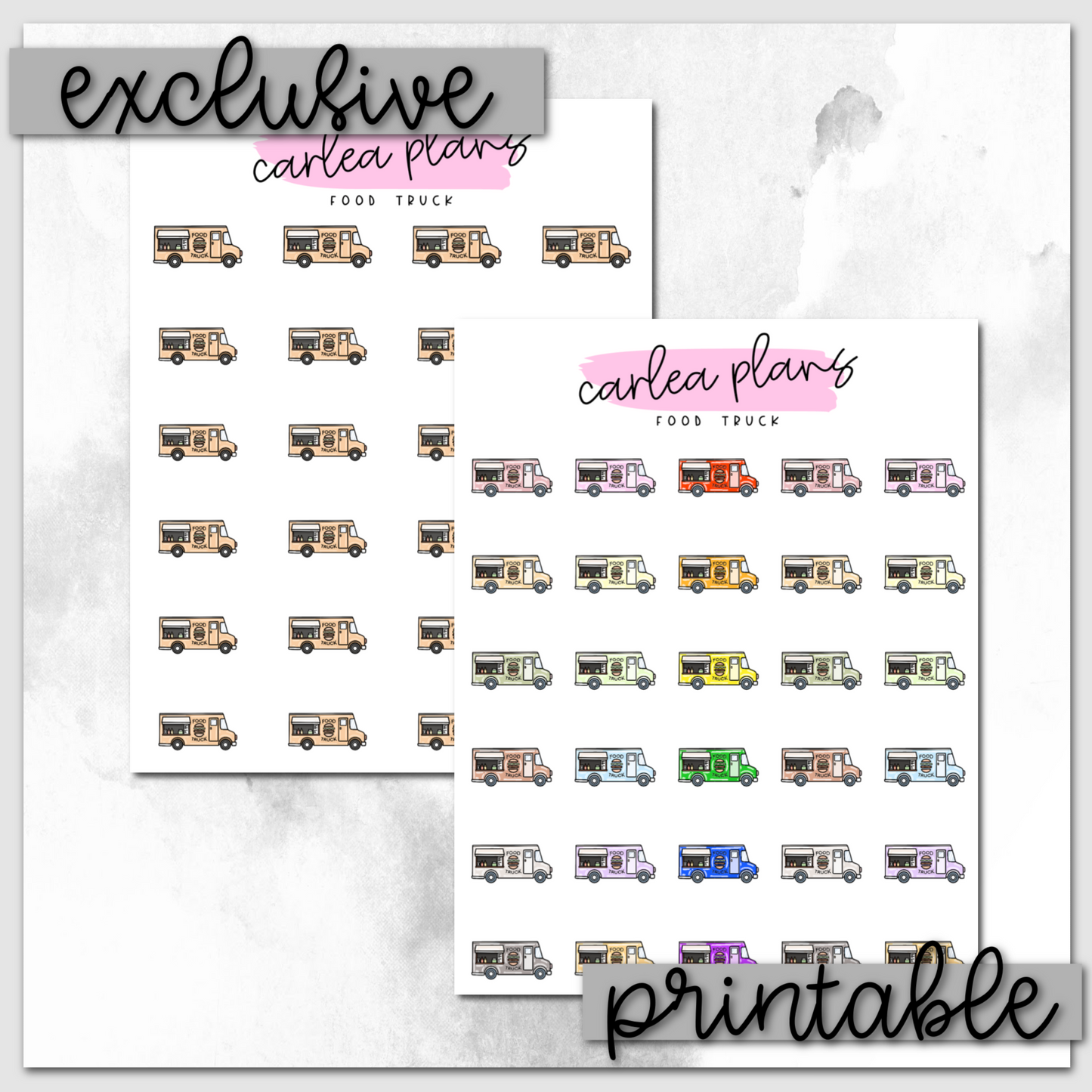 Food Truck Icons | Printable Icons