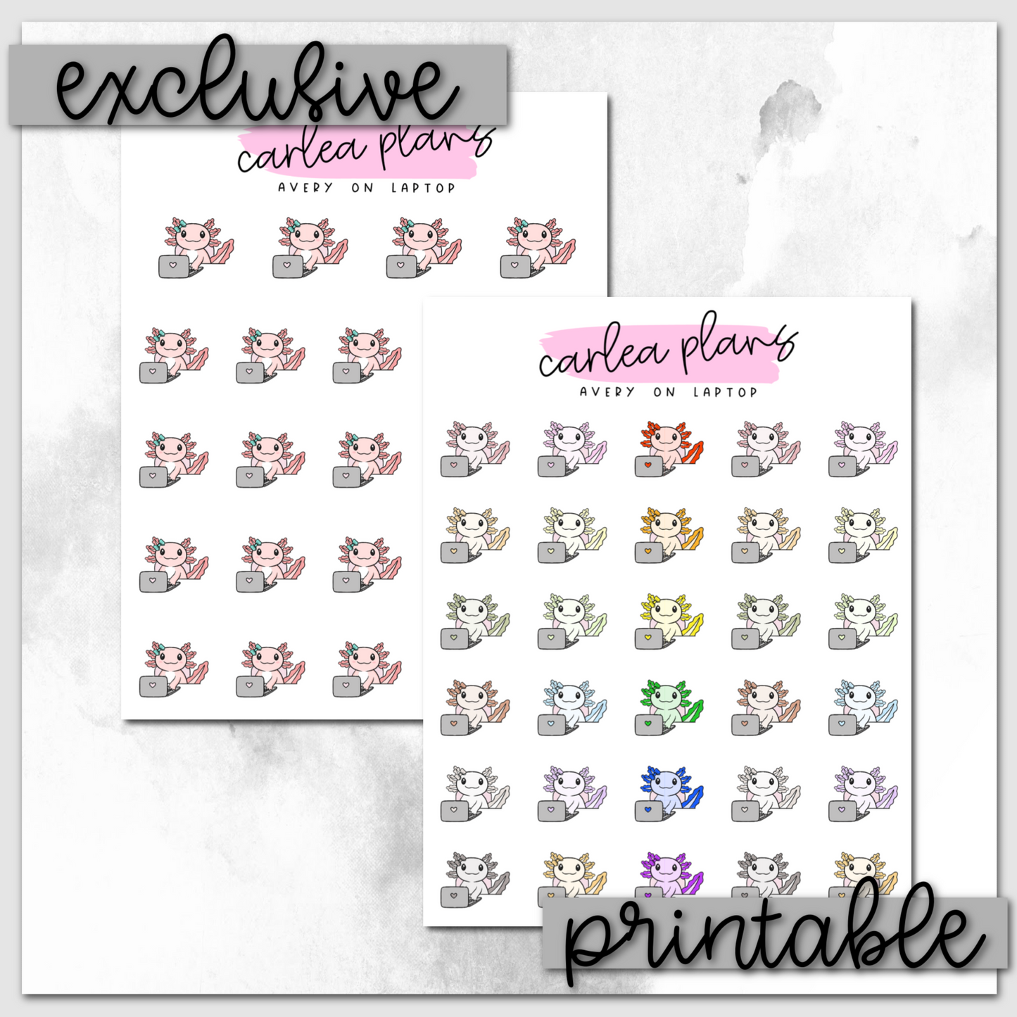 Avery on Laptop Icons | Printable Characters