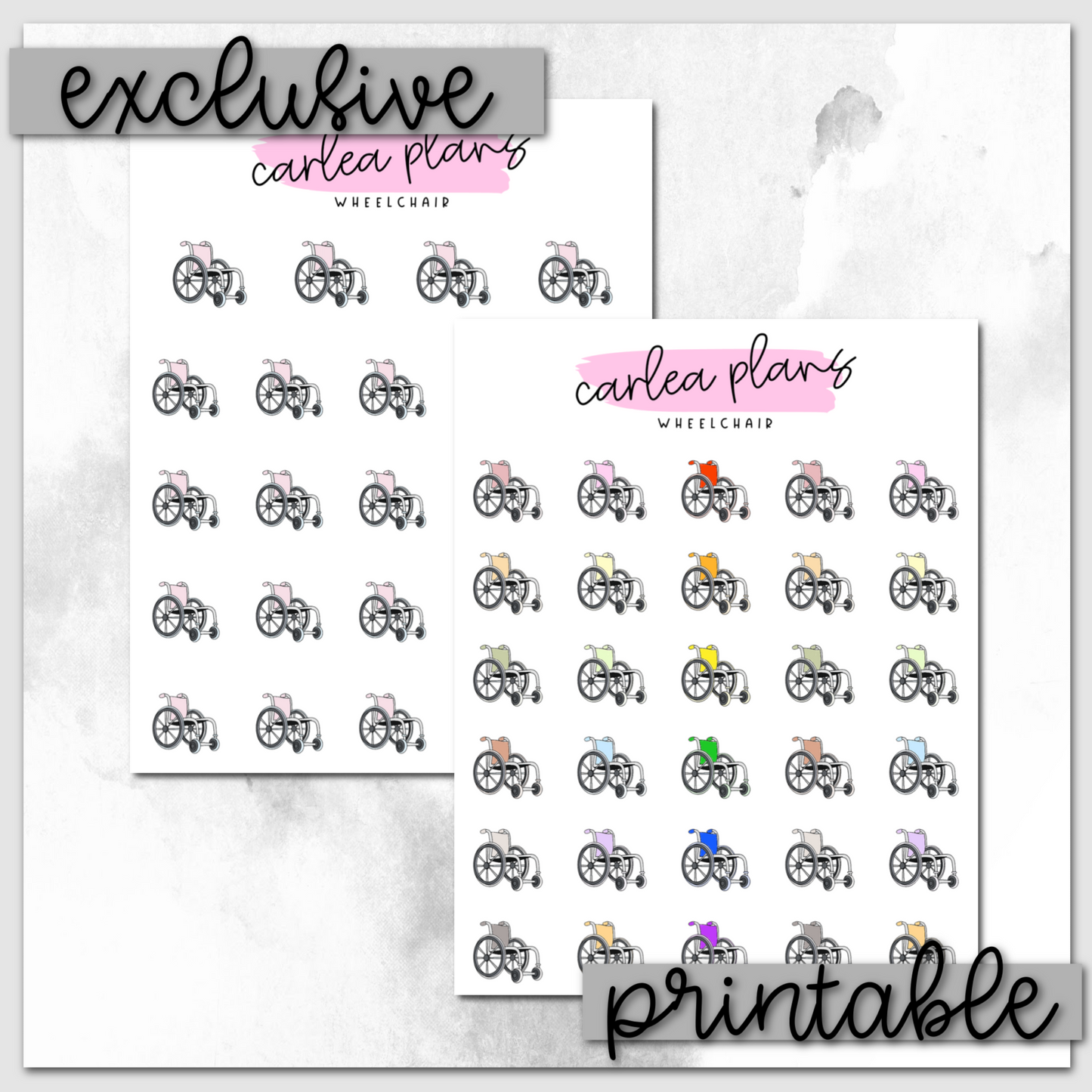 Wheelchair Icons | Printable Icons