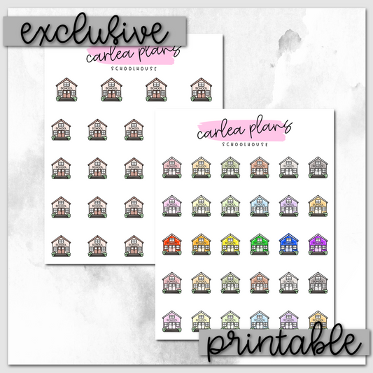 Schoolhouse Icons | Printable Icons