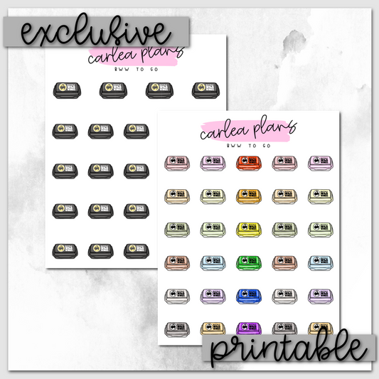 BWW To Go Icons | Printable Icons