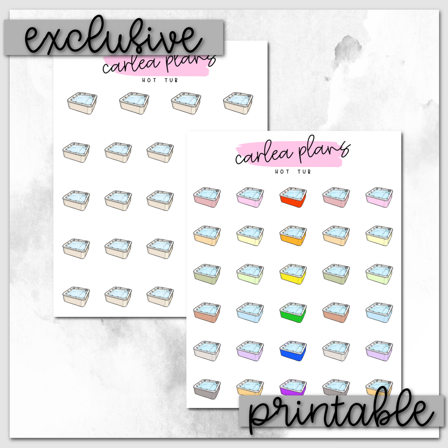 Hot Tub Icons | Printable Icons