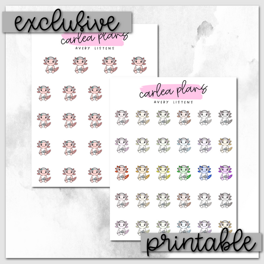 Avery Listens Icons | Printable Characters