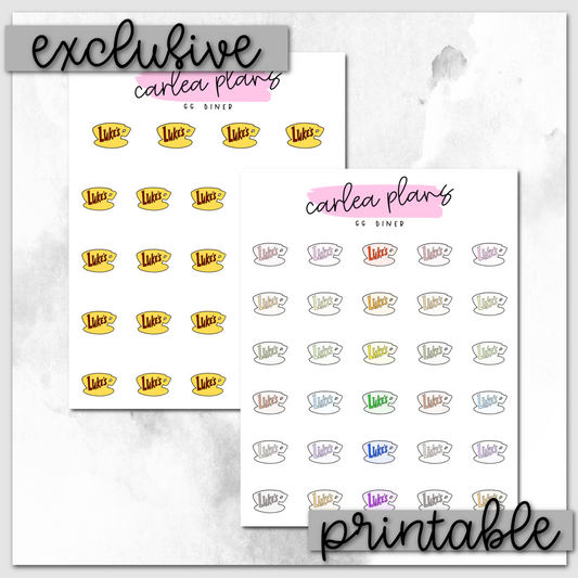 GG Diner Icons | Printable Icons