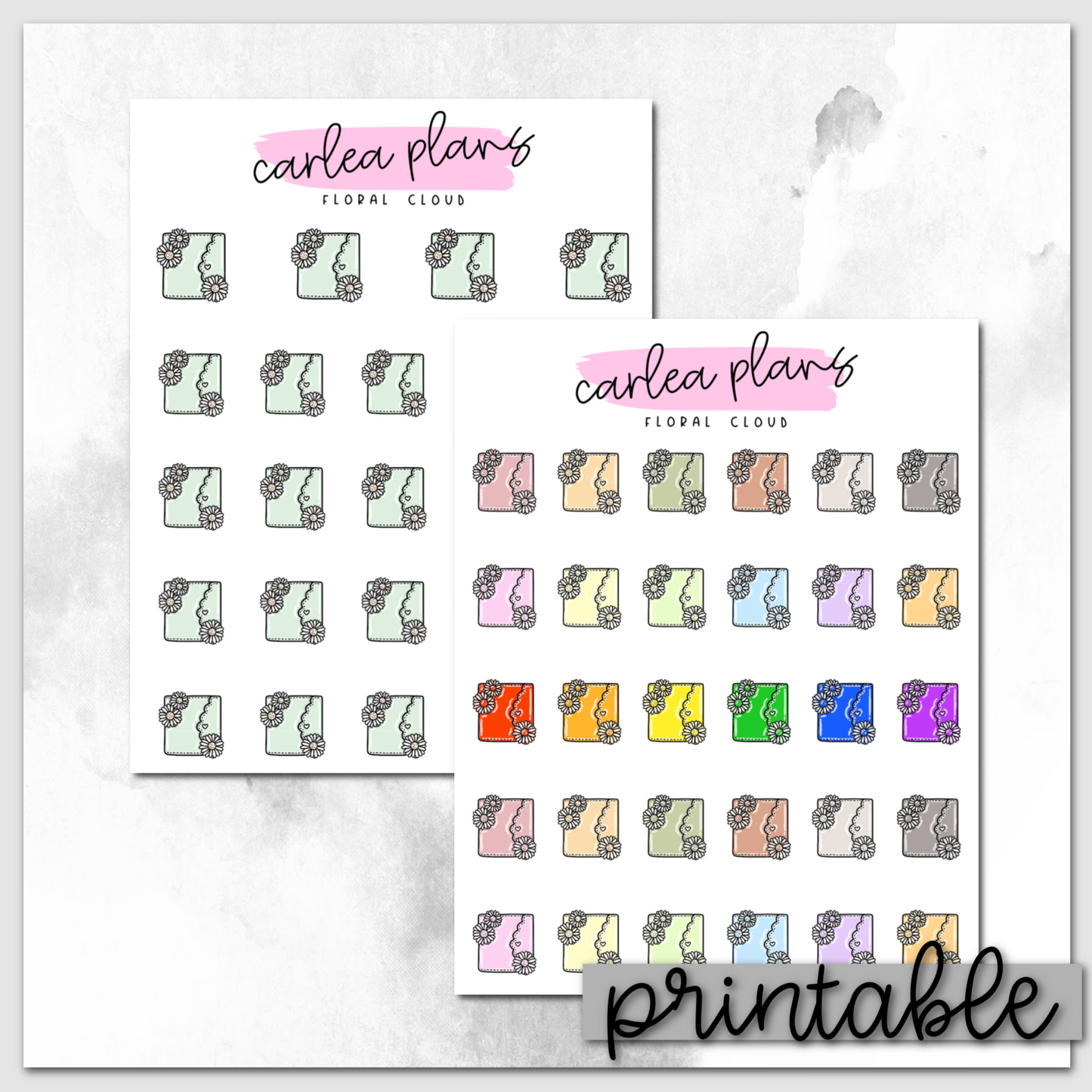 Floral Cloud Icons | Printable Icons