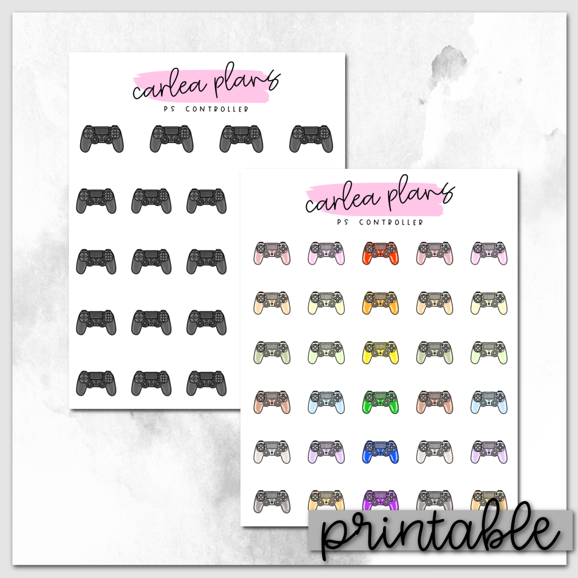 Ps Controller Inprints PS Controller Icons | Printable Icons – CarleaPlans