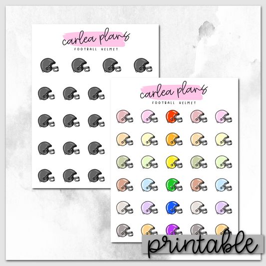 Football Helmet Icons | Printable Icons