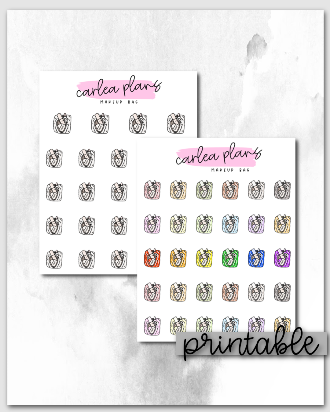 Makeup Bag Icons | Printable Icons
