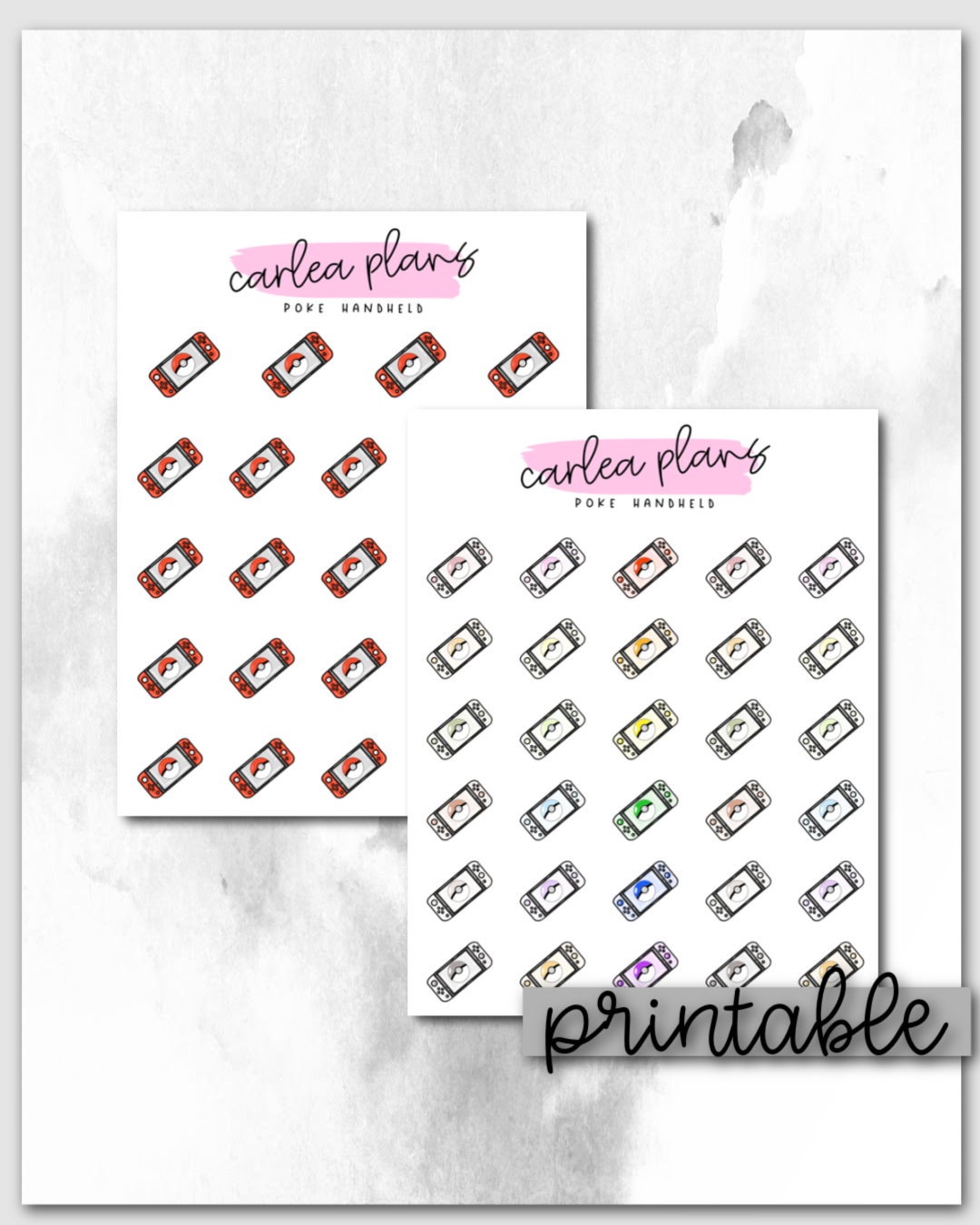 Poke Handheld Icons | Printable Icons