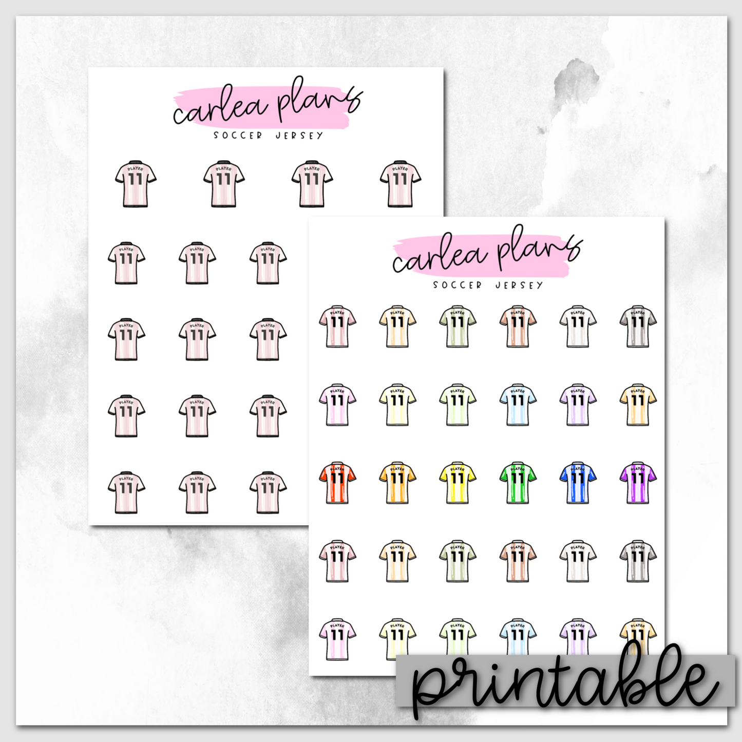 Soccer Jersey Icons | Printable Icons