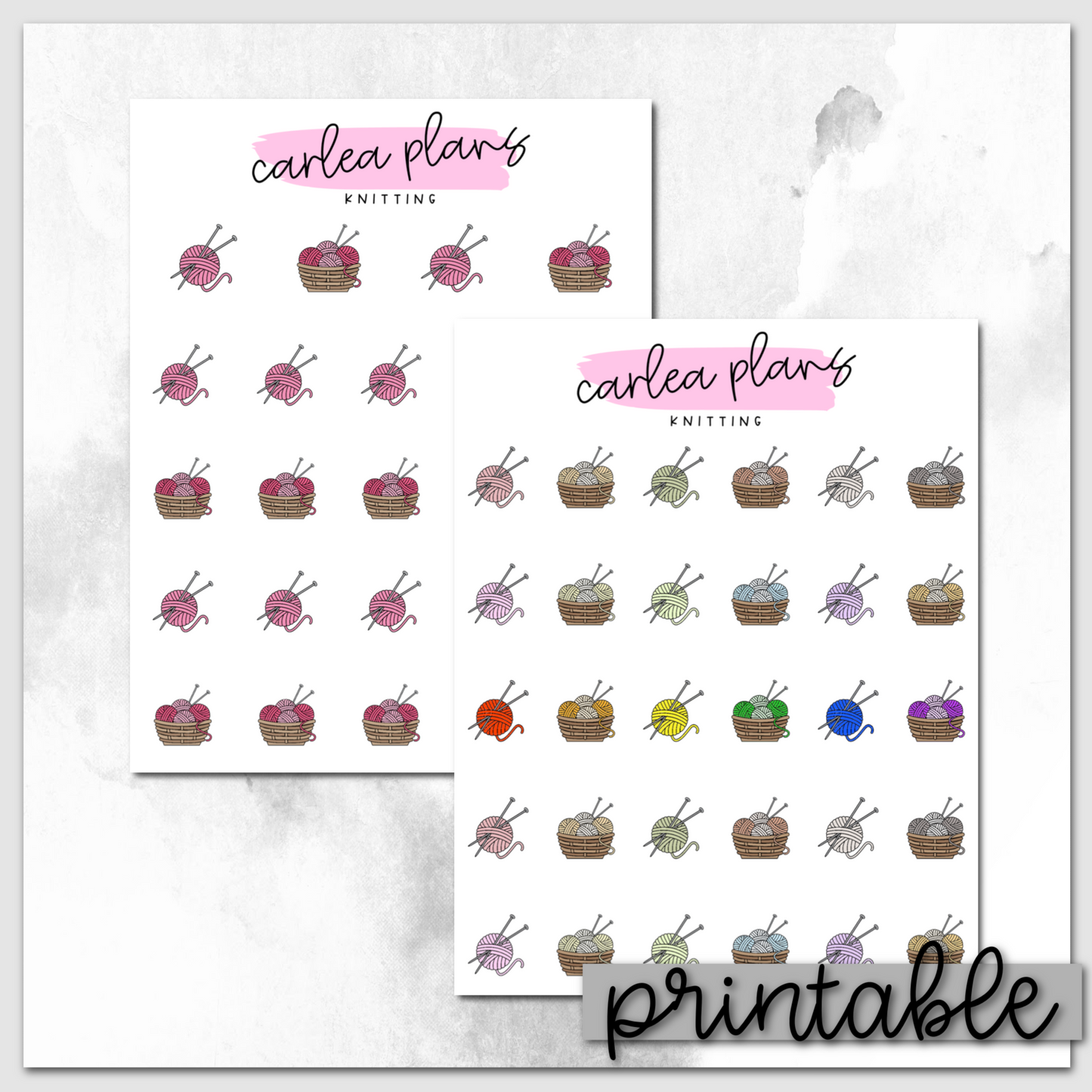 Knitting Icons | Printable Icons