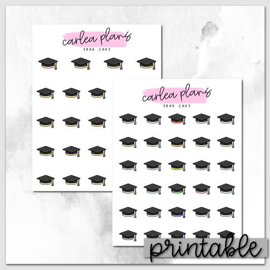 Grad Caps Icons | Printable Icons