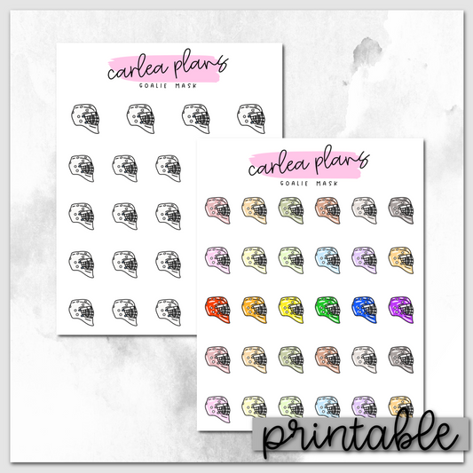 Goalie Mask Icons | Printable Icons