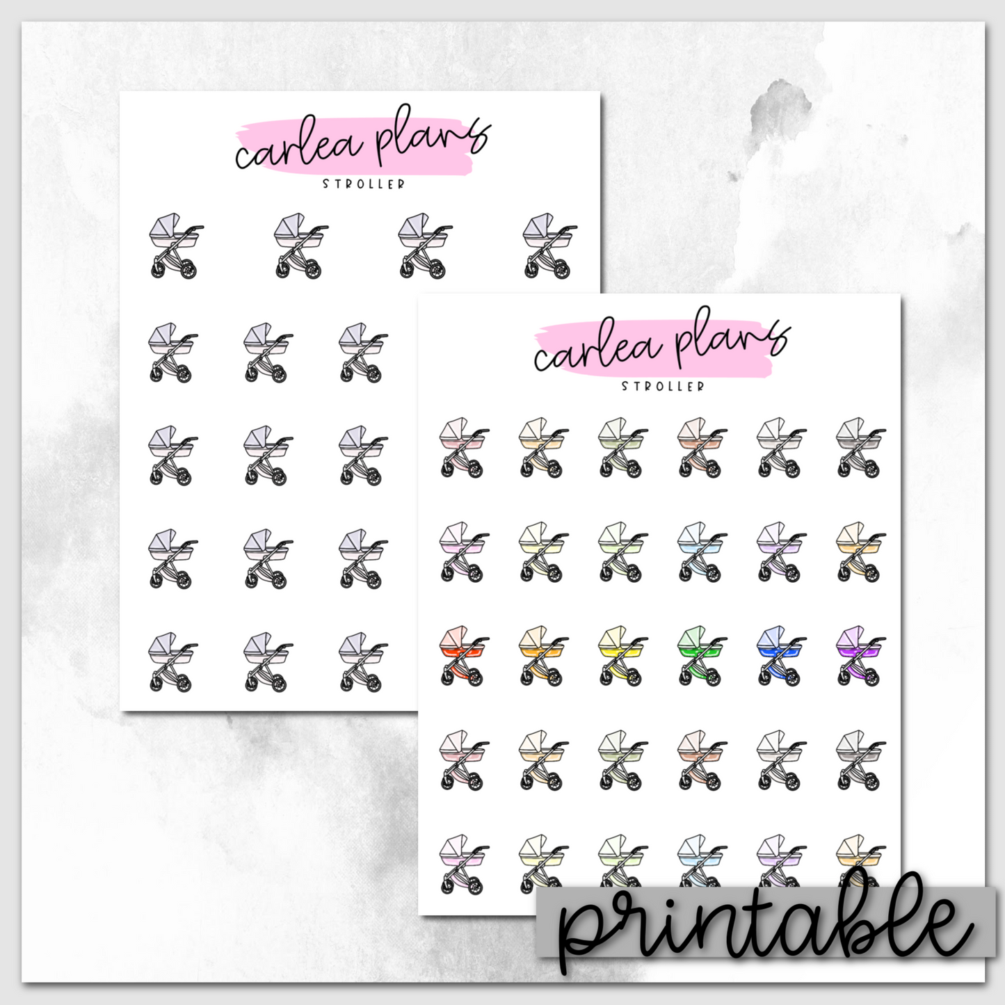 Stroller Icons | Printable Icons