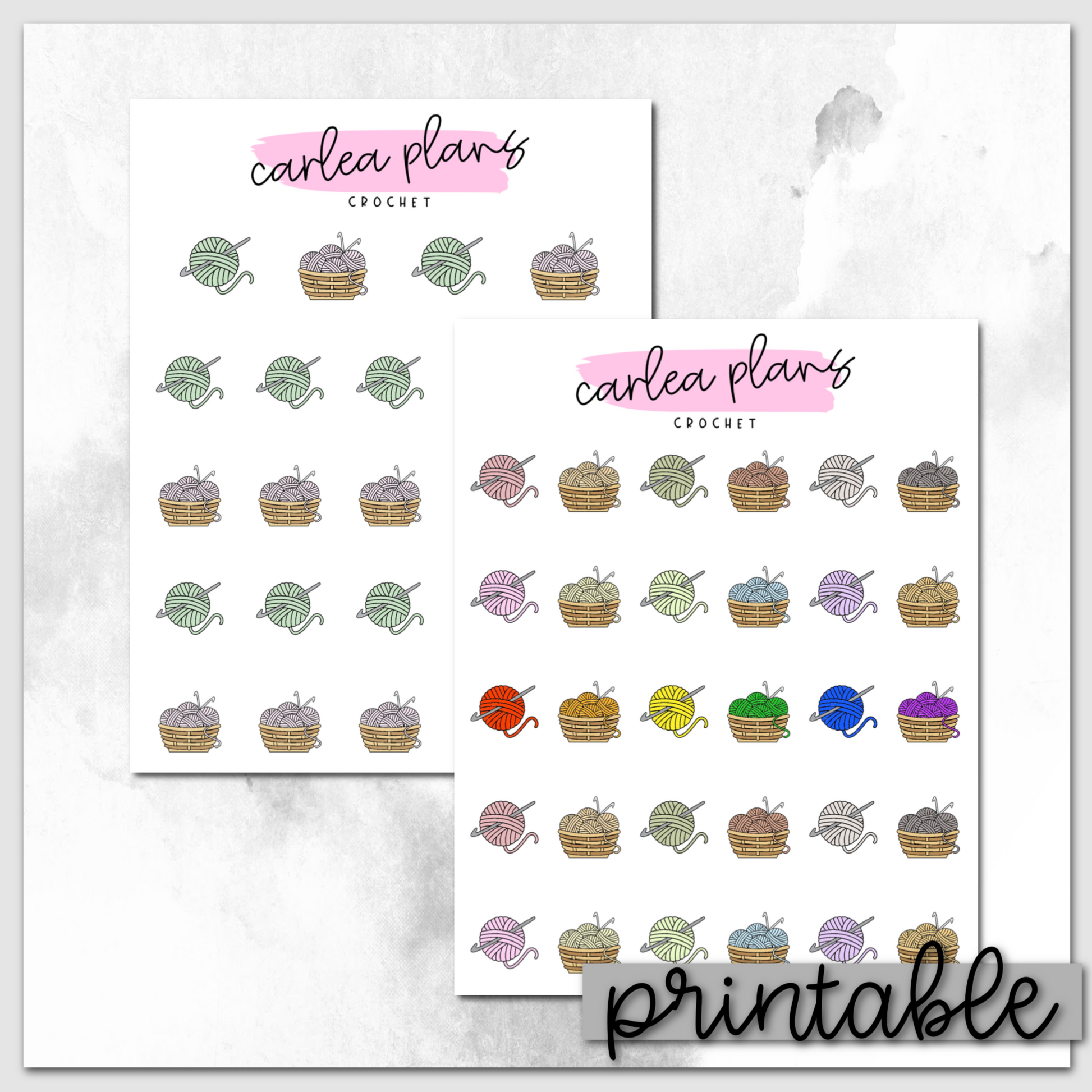 Crochet Icons | Printable Icons – CarleaPlans