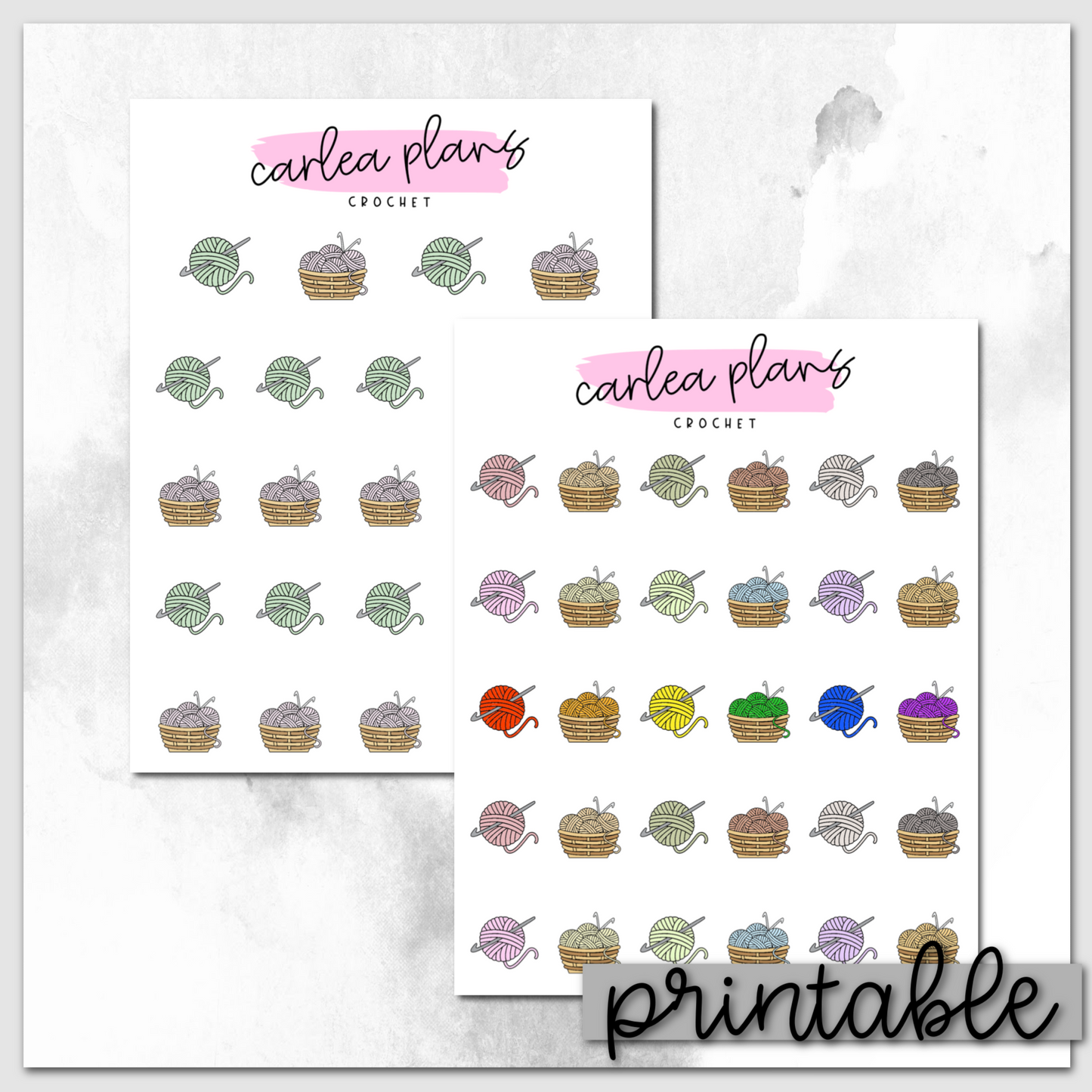 Crochet Icons | Printable Icons