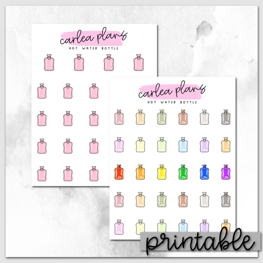 Hot Water Bottle Icons | Printable Icons