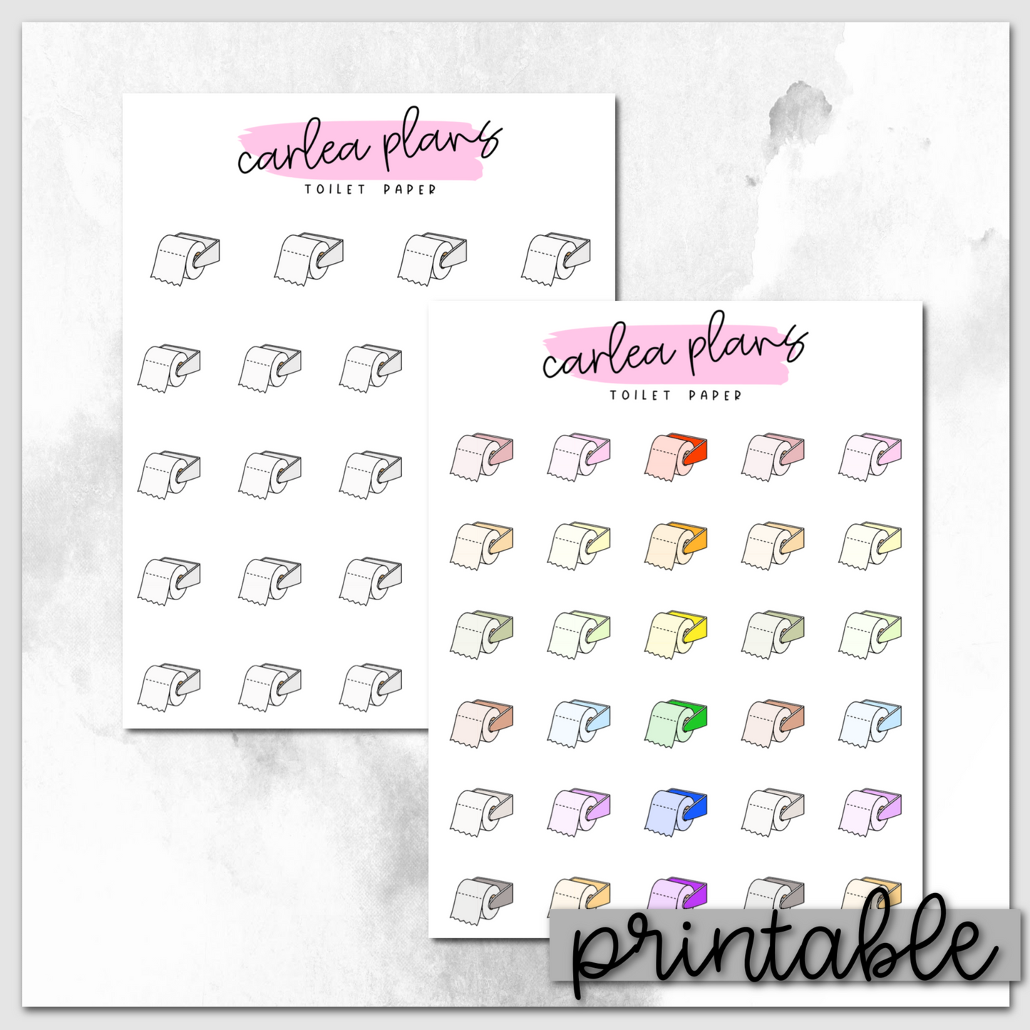 Toilet Paper Icons | Printable Icons