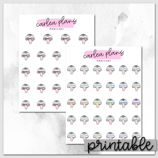 Manicure Icons | Light | Printable Icons