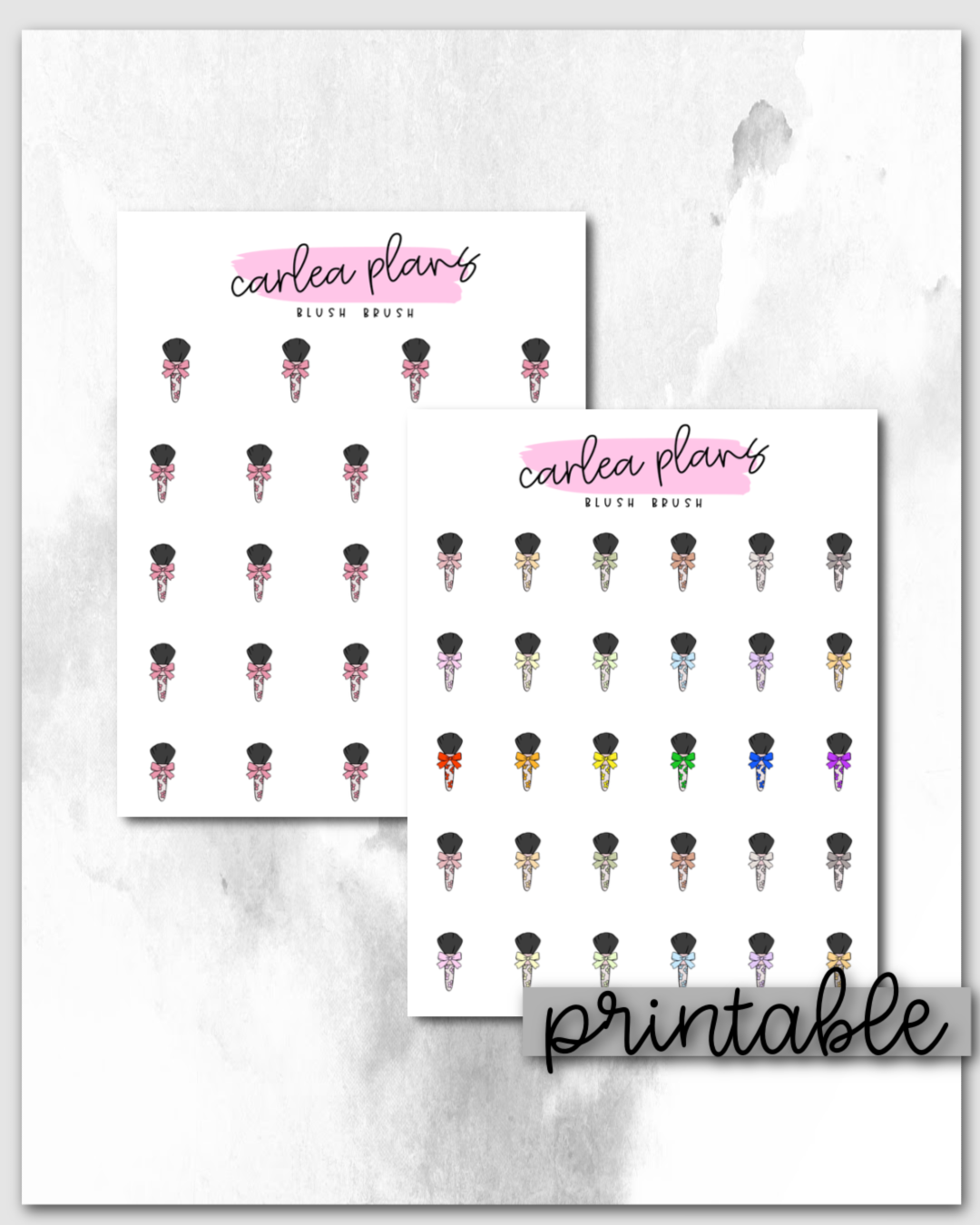 Blush Brush Icons | Printable Icons