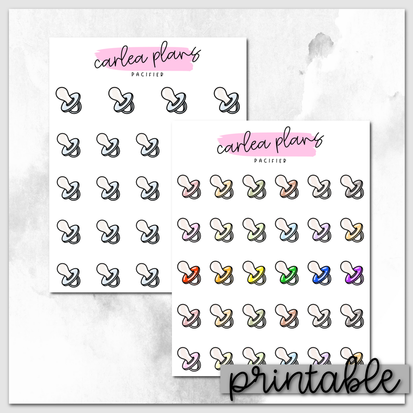 Pacifier Icons | Printable Icons