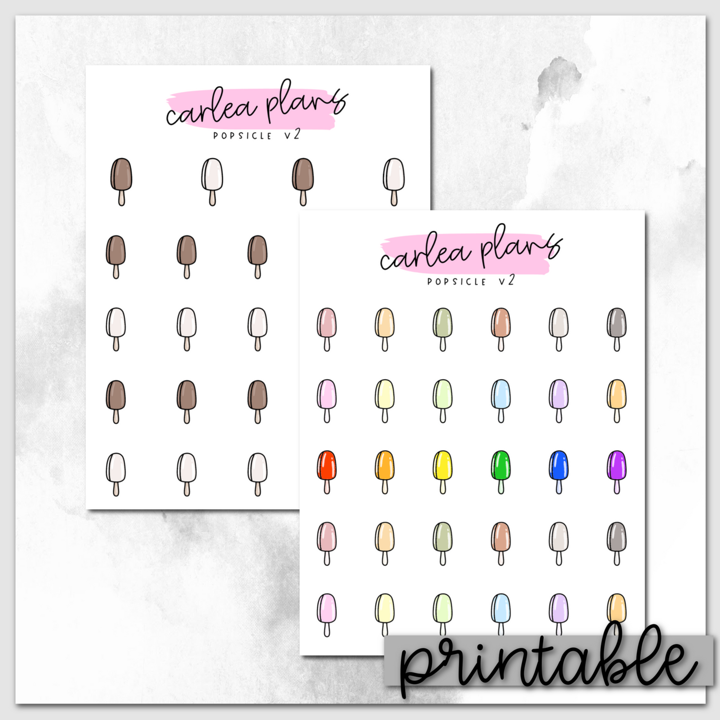 Popsicle v2 Icons | Printable Icons