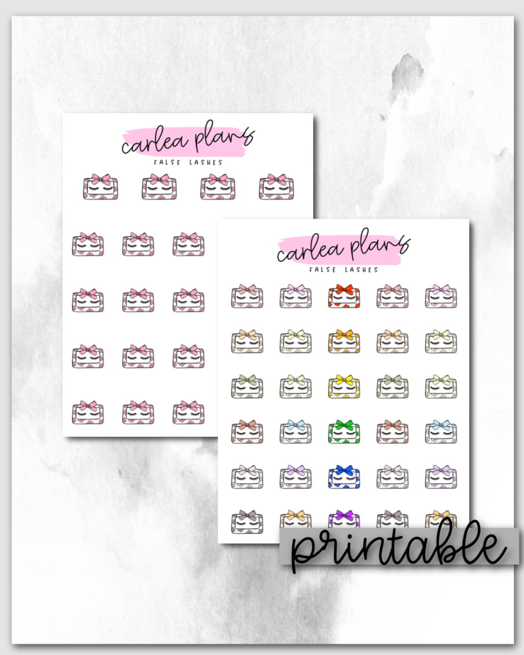 False Lashes Icons | Printable Icons