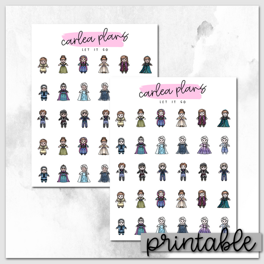 Let It Go Characters | Printable Icons