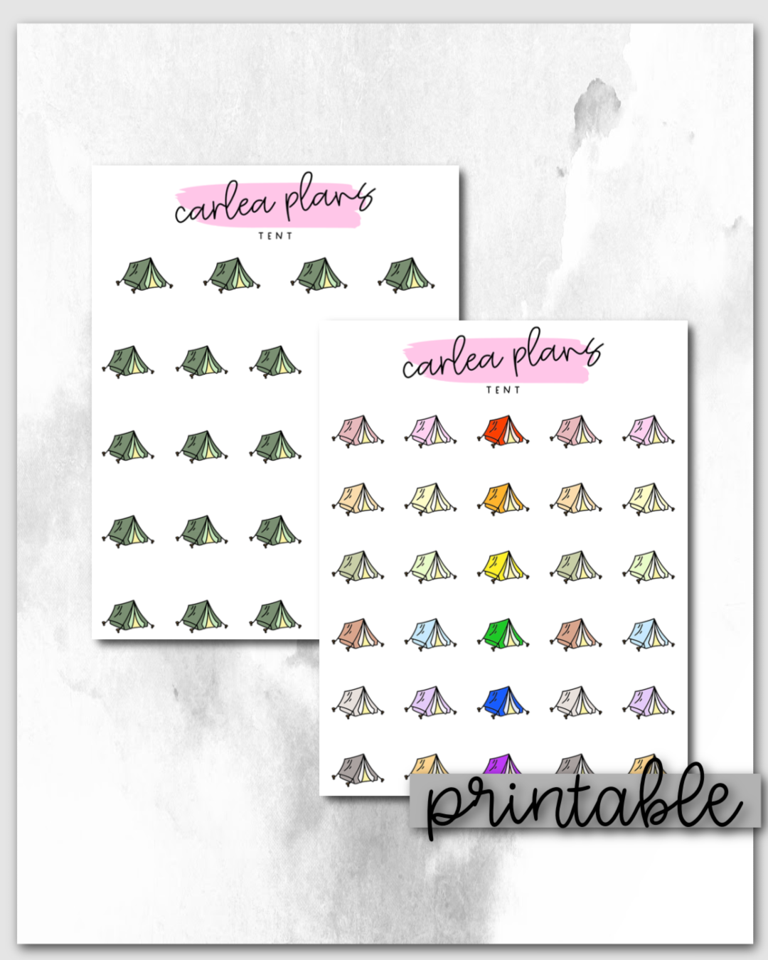 Tent Icons | Printable Icons