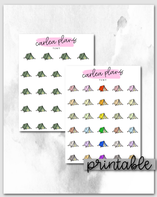 Tent Icons | Printable Icons
