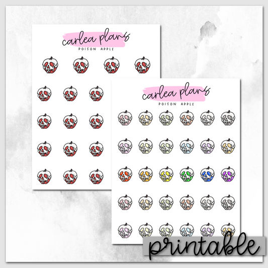 Poison Apple Icons | Printable Icons