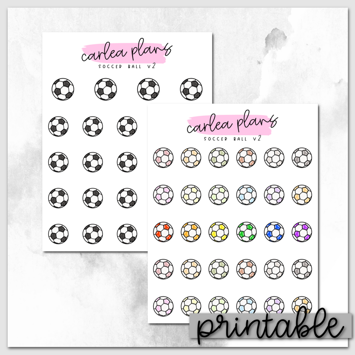 Soccer Ball v2 Icons | Printable Icons