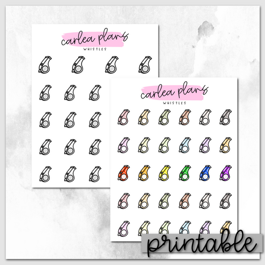 Whistle Icons | Printable Icons