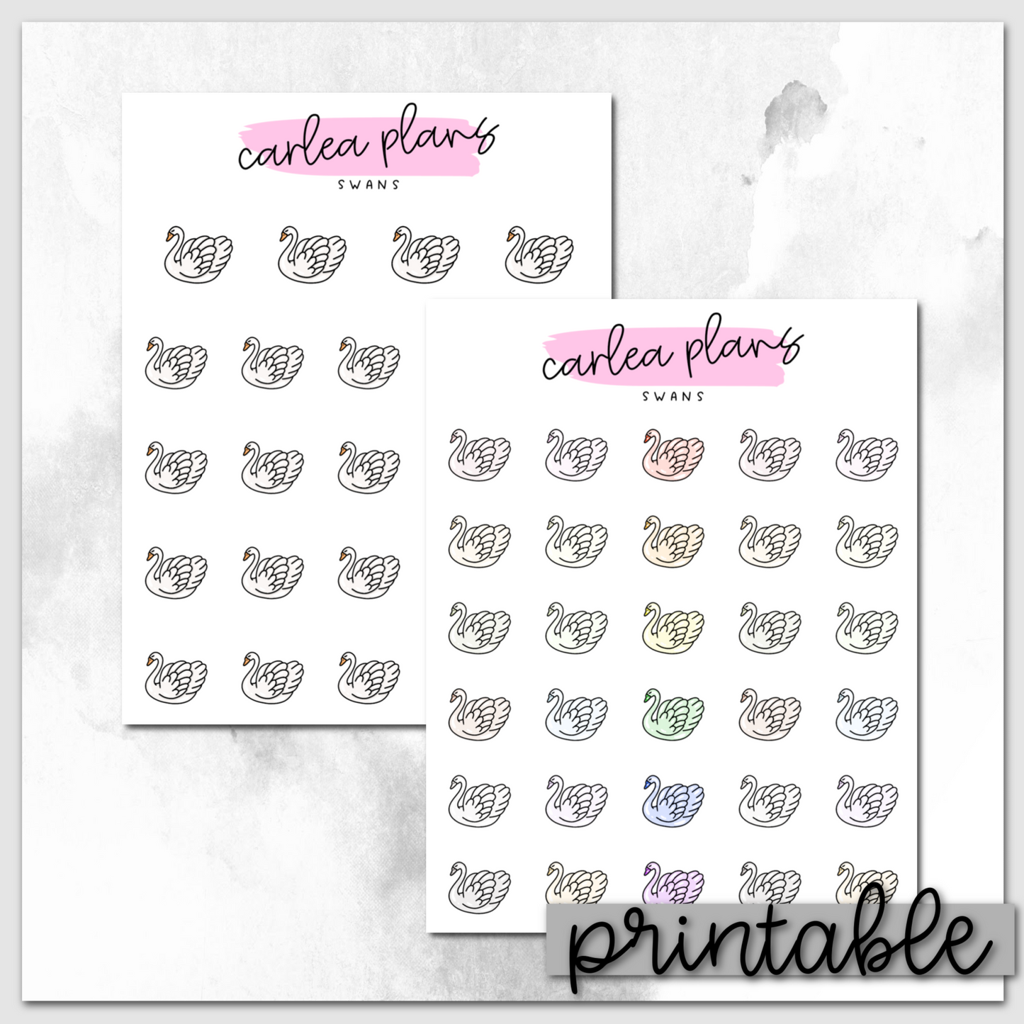 Swan Icons | Printable Icons