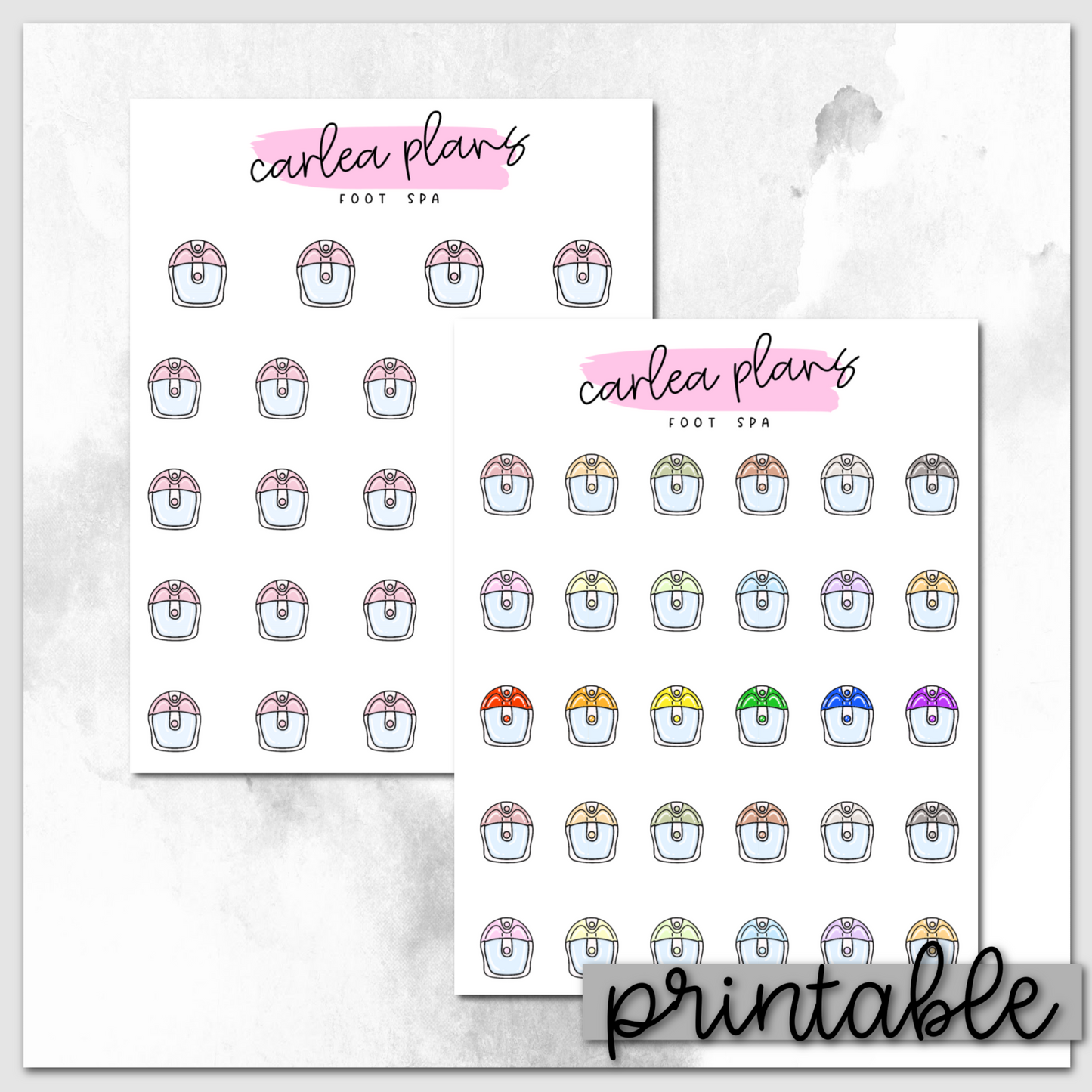 Foot Spa Icons | Printable Icons