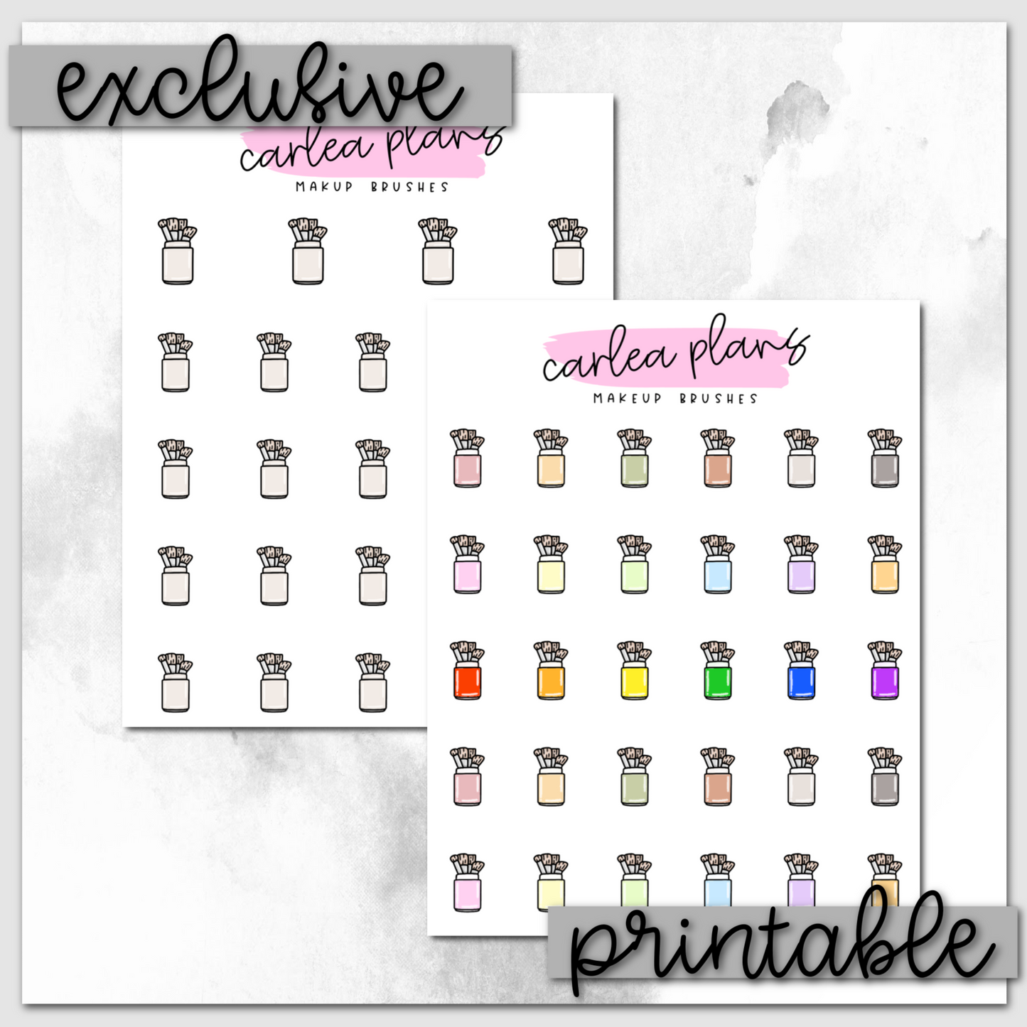 Makeup Brush Icons | Printable Icons