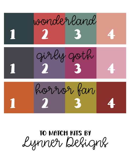 Solid Color Weekly Sampler Icons | To Match LynnerDesigns Kits