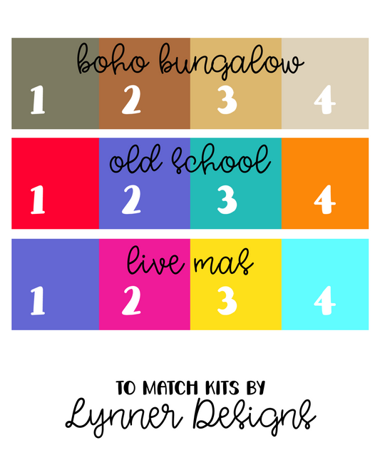 Solid Color Weekly Sampler Icons | To Match LynnerDesigns Kits