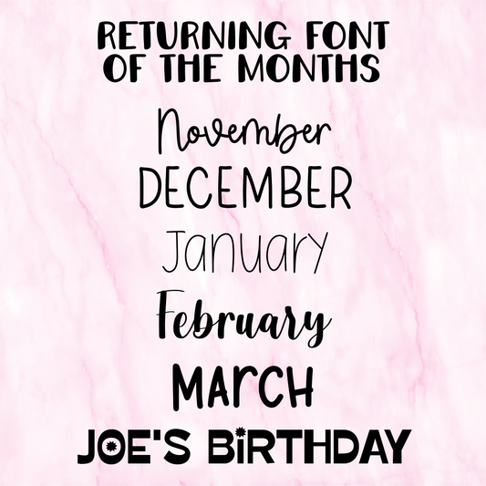 Past Font of the Month Custom Scripts