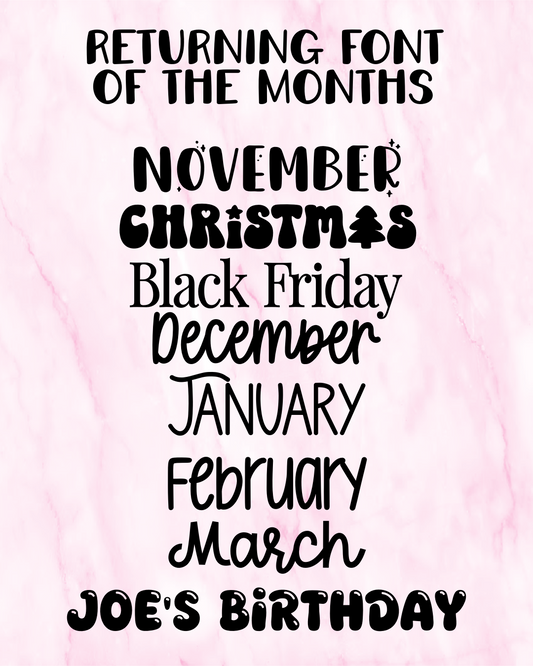 Past Font of the Month Custom Scripts