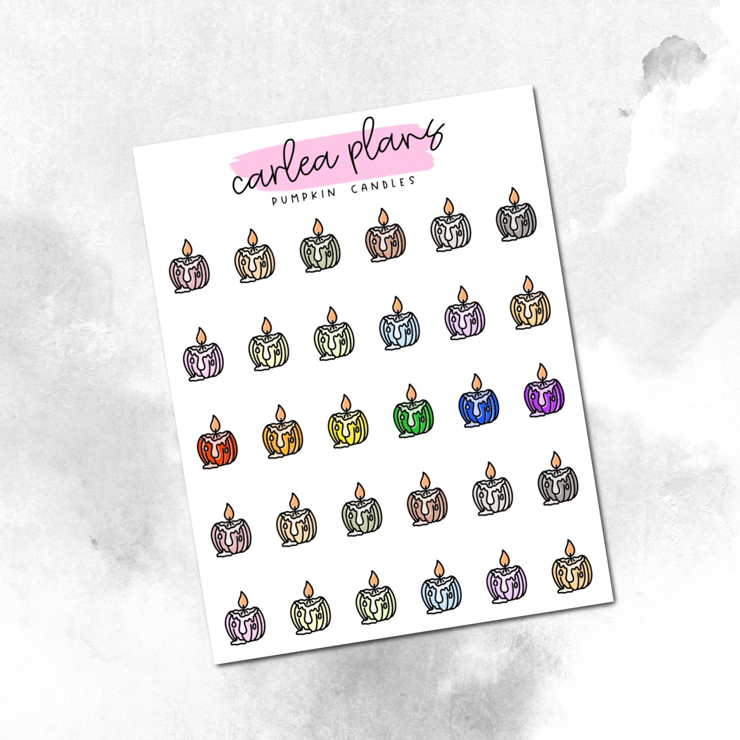 Pumpkin Candle Icons