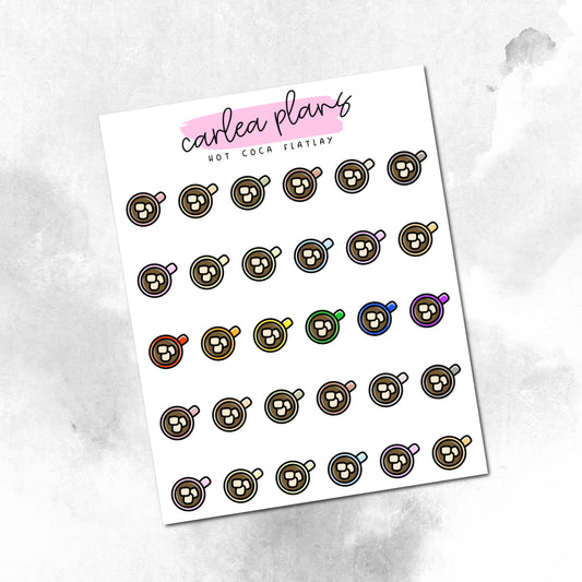 Hot Cocoa Flatlay Icons