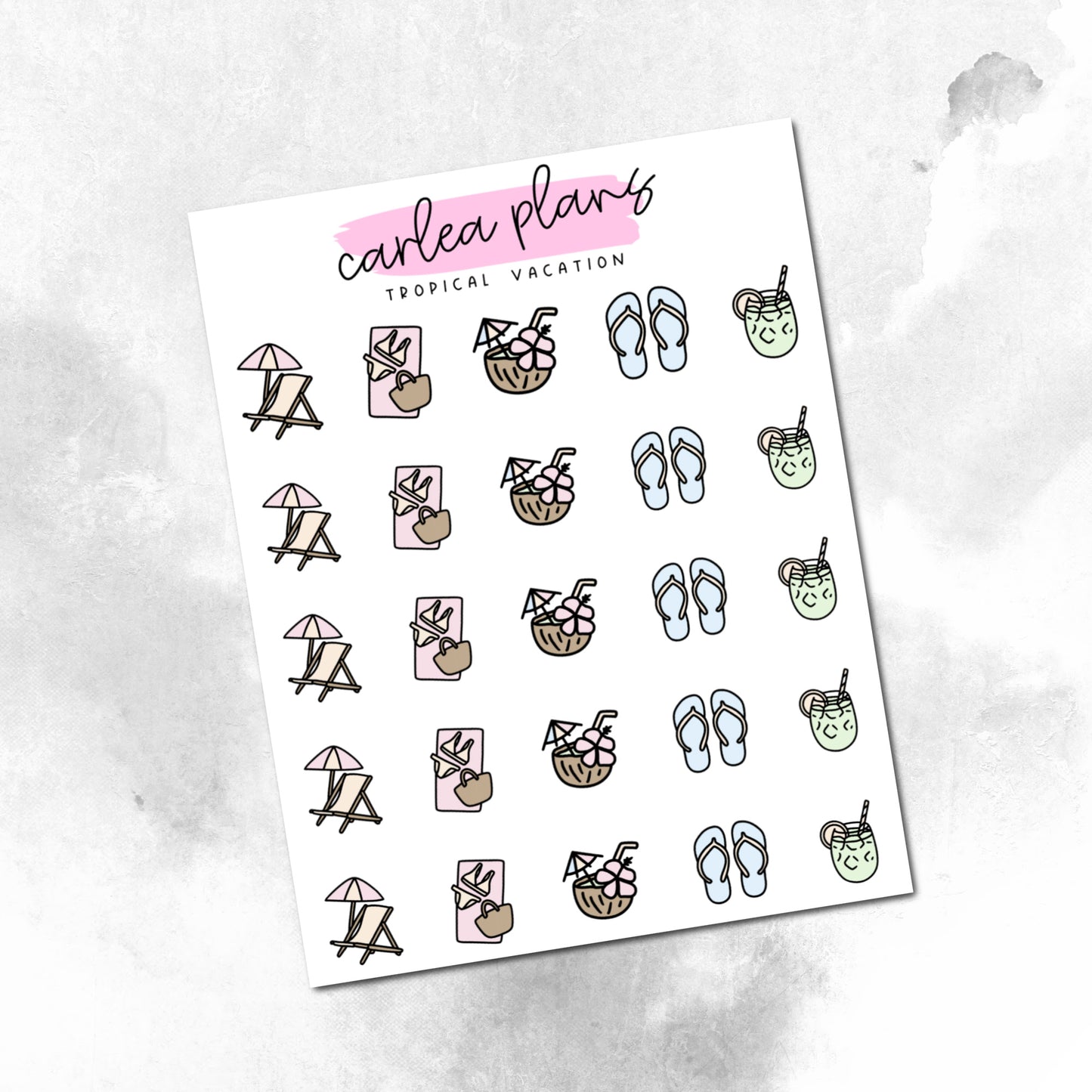 Tropical Vacation Icons