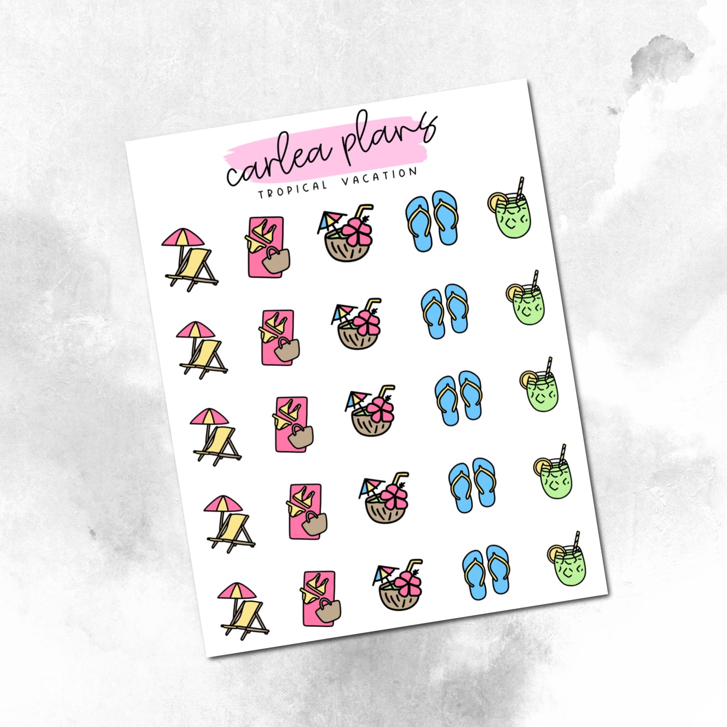Tropical Vacation Icons