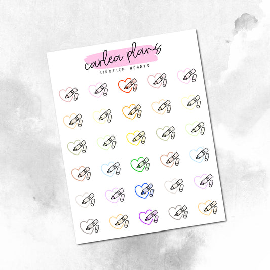 Lipstick Heart Icons