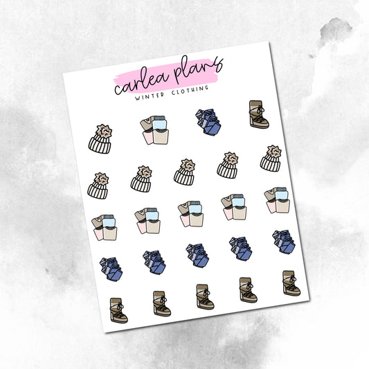 Winter Clothing Icons